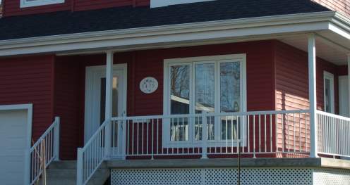 aluminum balusters are covered with coloured enamel Saint-Donat